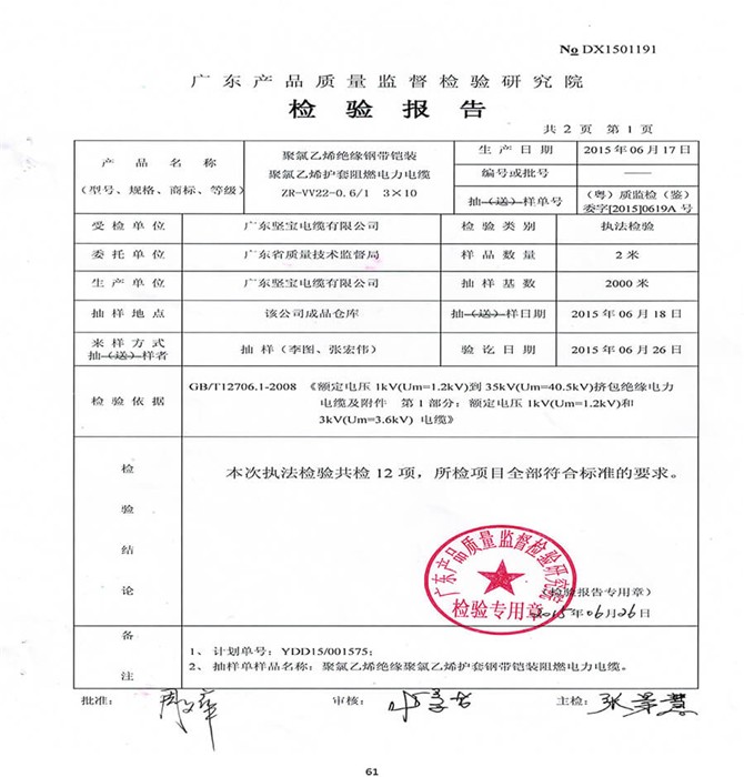 檢驗報告