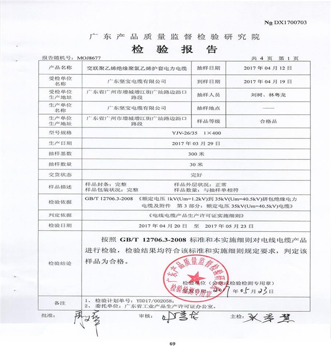 檢驗報告
