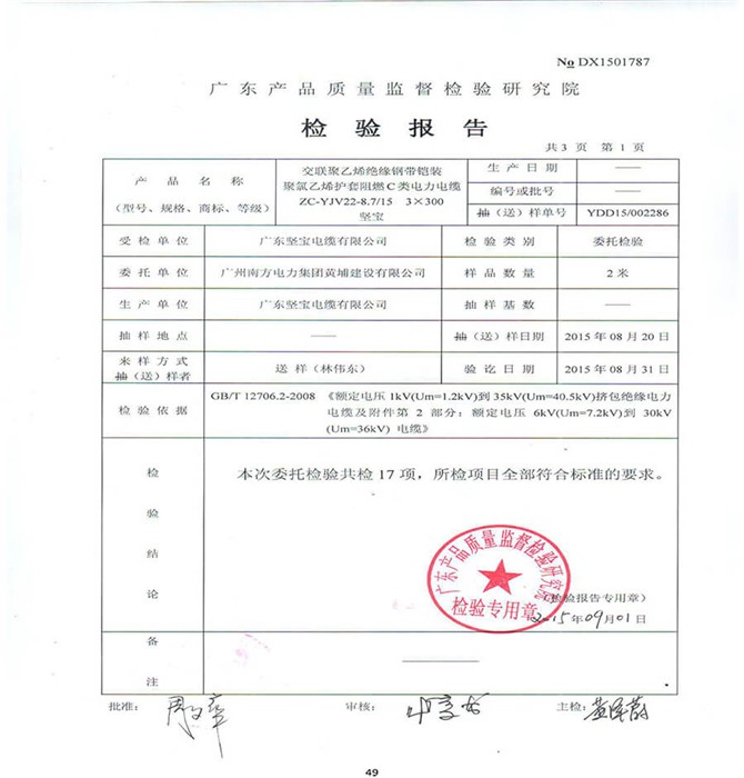 檢驗報告