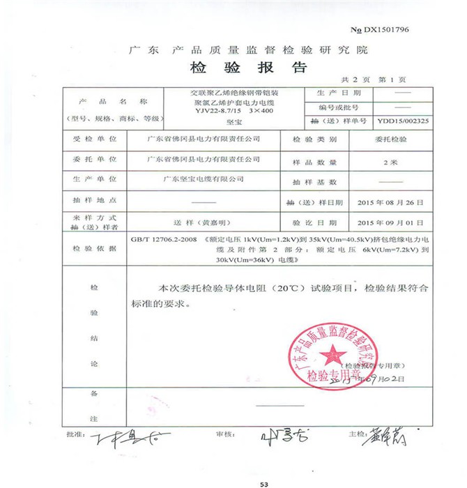 檢驗報告
